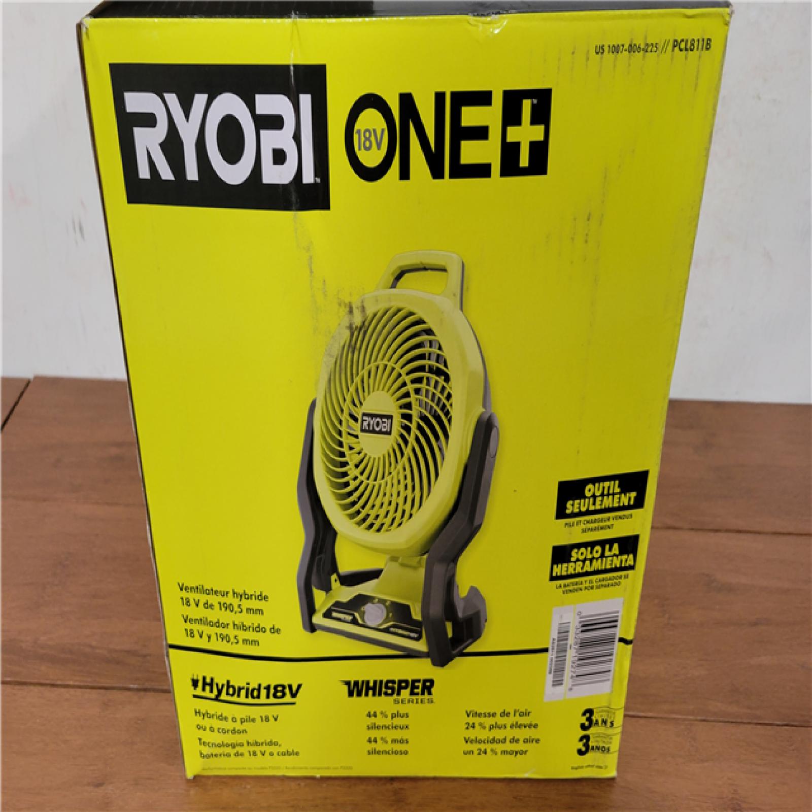 California NEW Ryobi One+ 18V Hybrid 7.5 Fan (Tool Only)