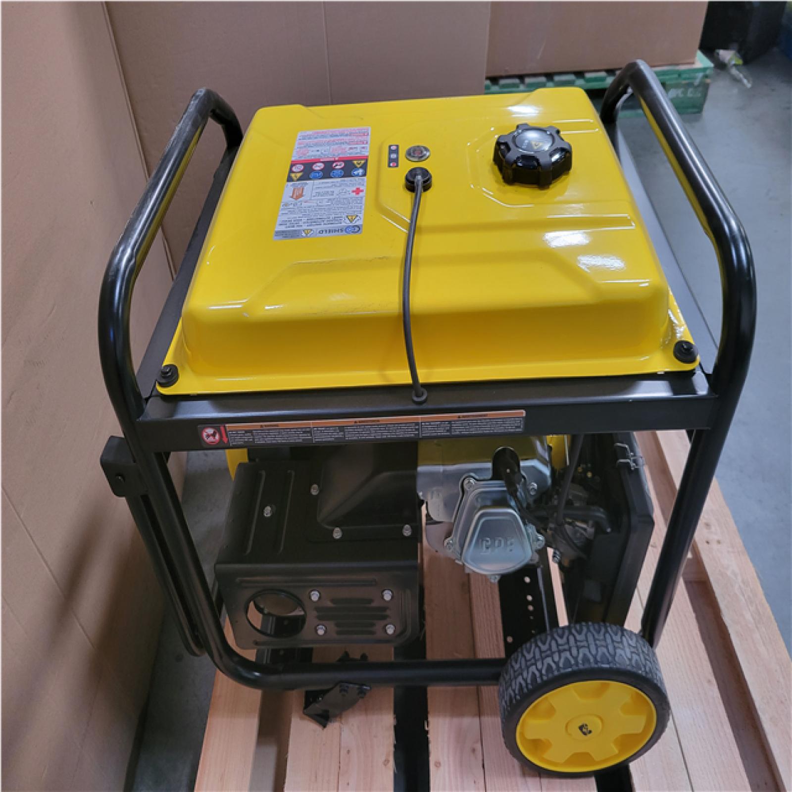 CALIFORNIA AS-IS CHAMPION 11 500/9 200-WATT ELETRIC START TRI FUEL PORTABLE GENERATOR