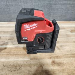 HOUSTON LOCATION - AS-IS Milwaukee Green 125 Ft. Cross Line and Plumb Points Laser Level Kit