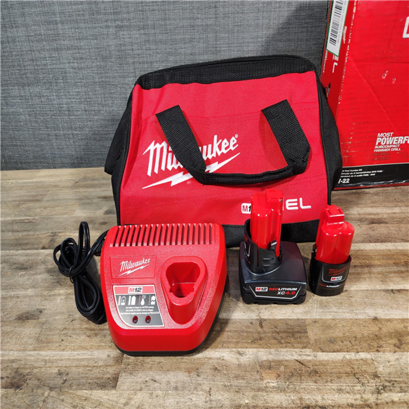 HOUSTON LOCATION - AS-IS Milwaukee FUEL 12-Volt Lithium-Ion Brushless Cordless Hammer Drill and Impact Driver Combo Kit