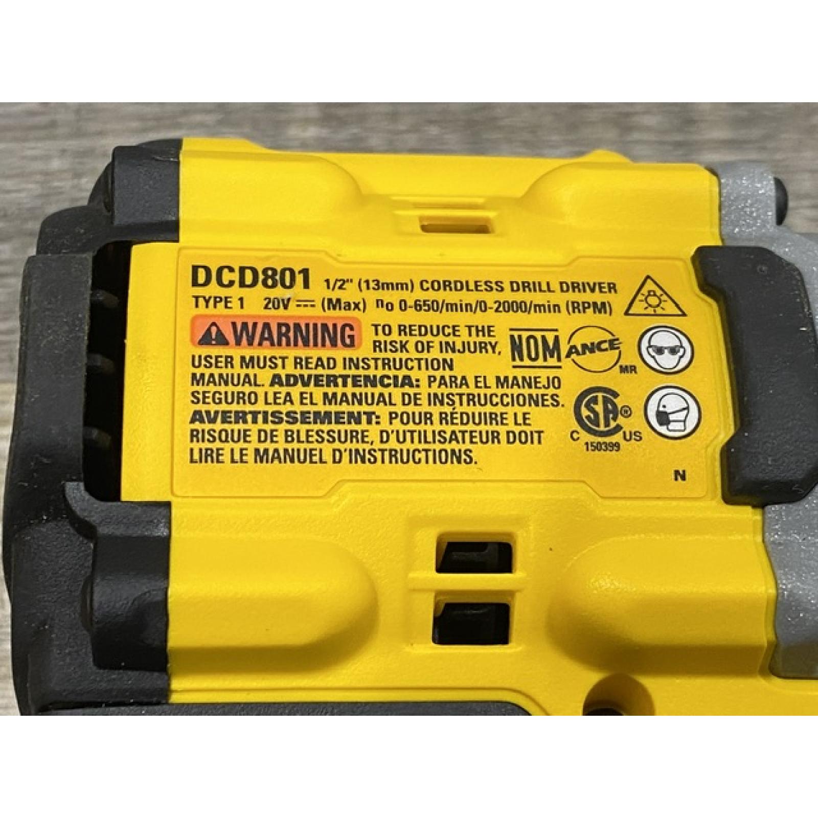 AS-IS DEWALT 20V XR Lithium-Ion Cordless Brushless 1/2 in. Drill/Driver Kit