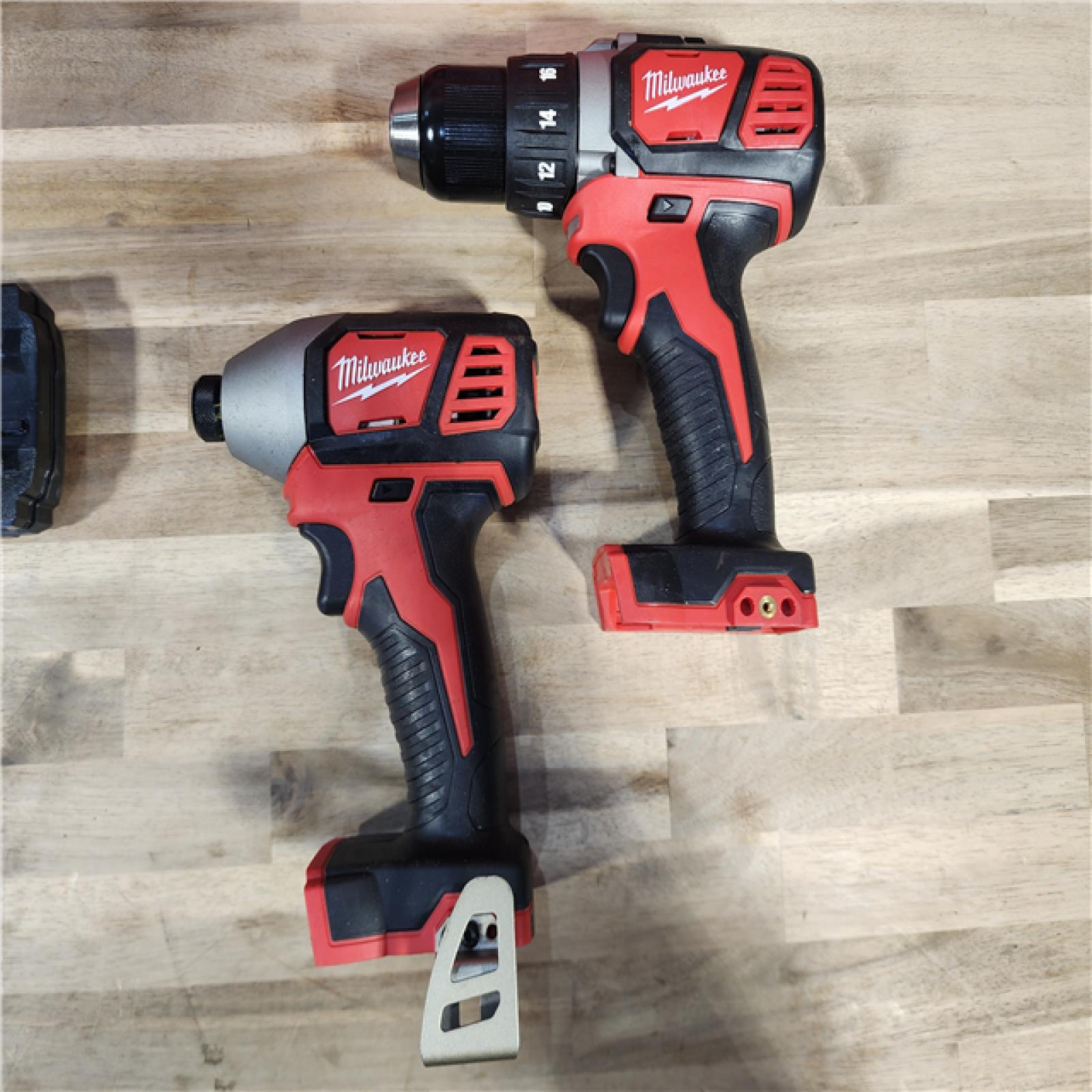 HOUSTON LOCATION - AS-IS Milwaukee M18 18V Cordless Brushed 2 Tool Drill/Driver and Impact Driver Kit