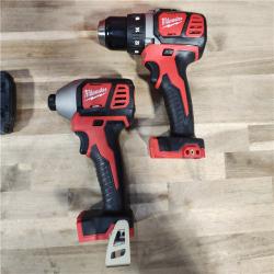 HOUSTON LOCATION - AS-IS Milwaukee M18 18V Cordless Brushed 2 Tool Drill/Driver and Impact Driver Kit