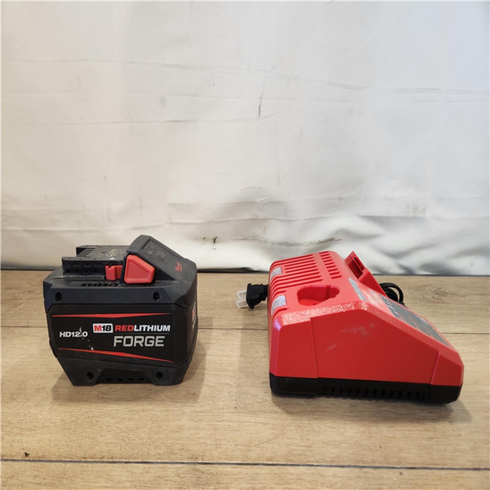 AS-IS- Milwaukee 18-Volt Lithium-Ion REDLITHIUM FORGE Starter Kit with 12.0Ah Battery and Charger