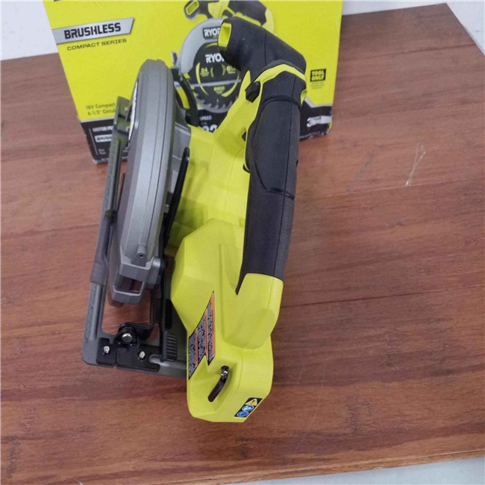 CALIFORNIA AS-IS RYOBI ONE+HP 18V COMPACT BRUSHLESS 6-1/2CIRCULAR SAW (TOOL ONLY)