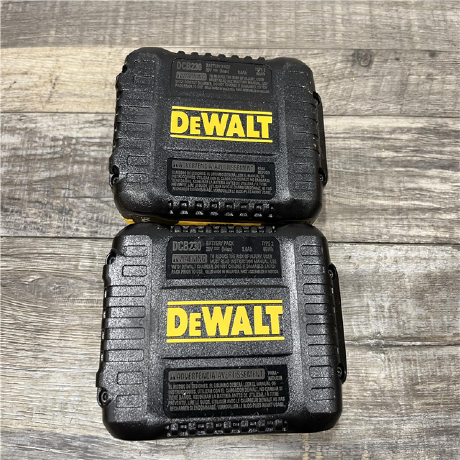 AS-IS DEWALT 20V MAX Compact Lithium-Ion 3.0Ah Battery Pack (2 Pack)