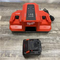 AS-IS Milwaukee 18V Lithium-Ion REDLITHIUM FORGE 8.0 Ah Battery Pack with 18V Super Charger