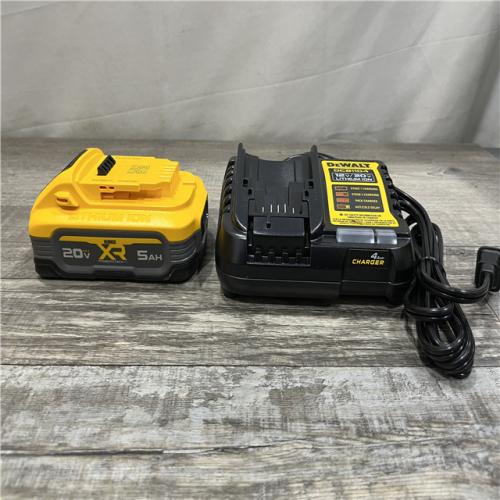 AS-IS DEWALT 20V MAX XR POWERSTACK Lithium-Ion Battery Starter Kit with 5.0Ah Battery and Charger