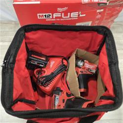 AS-IS  Milwaukee 3497-22 12V Brushless Hammer Drill and Impact Driver Combo Kit