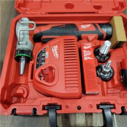 AS-IS  Milwaukee M12 12-Volt Lithium-Ion Cordless PEX Expansion Tool Kit with (2) 1.5 Ah Batteries, (3) Expansion Heads and Hard Case