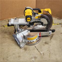 HOUSTON LOCATION - AS-IS DEWALT 15 Amp Corded 12 in. Double Bevel Sliding Compound Miter Saw with XPS Technology  Blade Wrench and Material Clamp