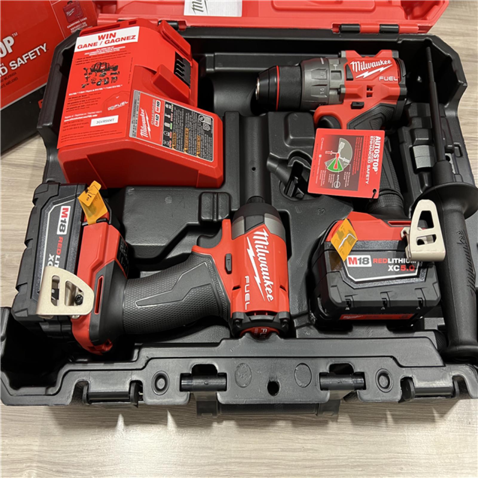 NEW Milwaukee FUEL 18V Lithium-Ion Brushless Cordless Hammer Drill and Impact Driver Combo Kit