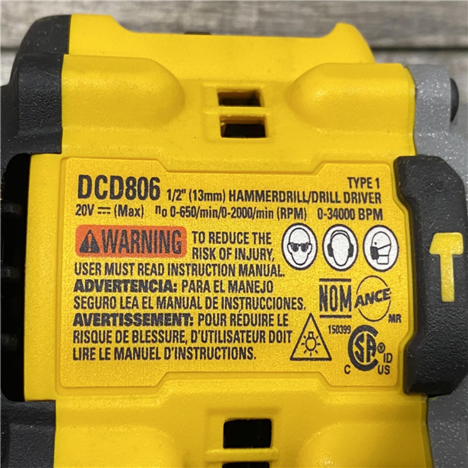 AS-IS DEWALT 20V XR Brushless Cordless 1/2 in. Hammer Drill (Tool-Only)