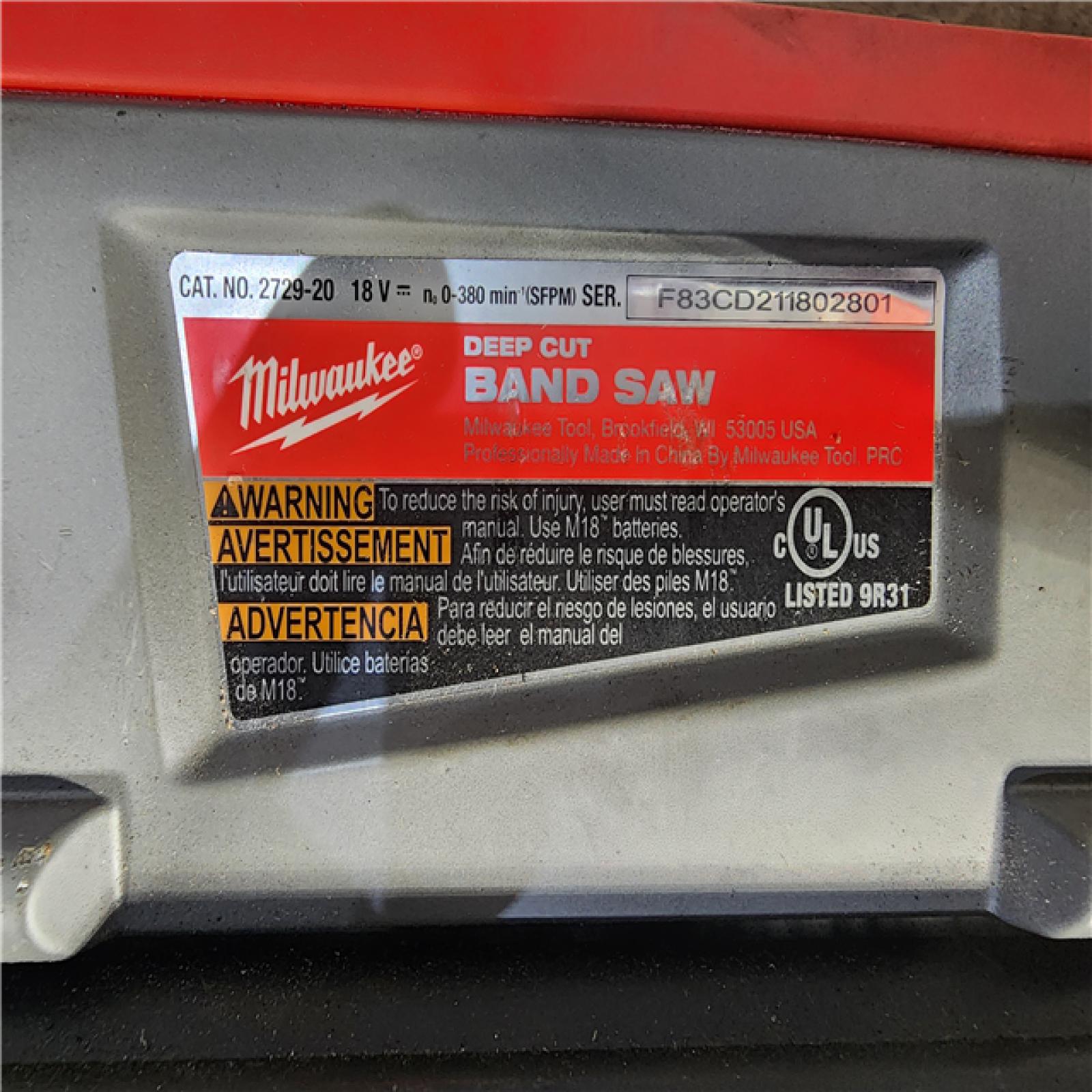HOUSTON LOCATION - AS-IS Milwaukee 2729-20 - M18 Fuel 18V Cordless Brushless Band Saw (TOOL ONLY)