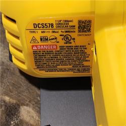 HOUSTON LOCATION - AS-IS DeWALT Flexvolt Max 7-1/4  60V Brushless Circular Saw DCS578B (Bare Tool)