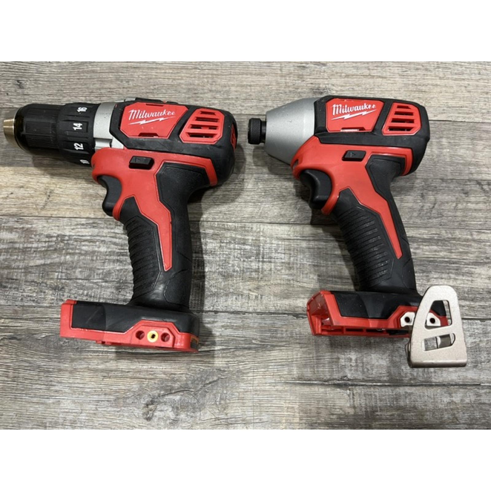 AS-IS Milwaukee 18V Lithium-Ion Cordless Drill Driver/Impact Driver Combo Kit