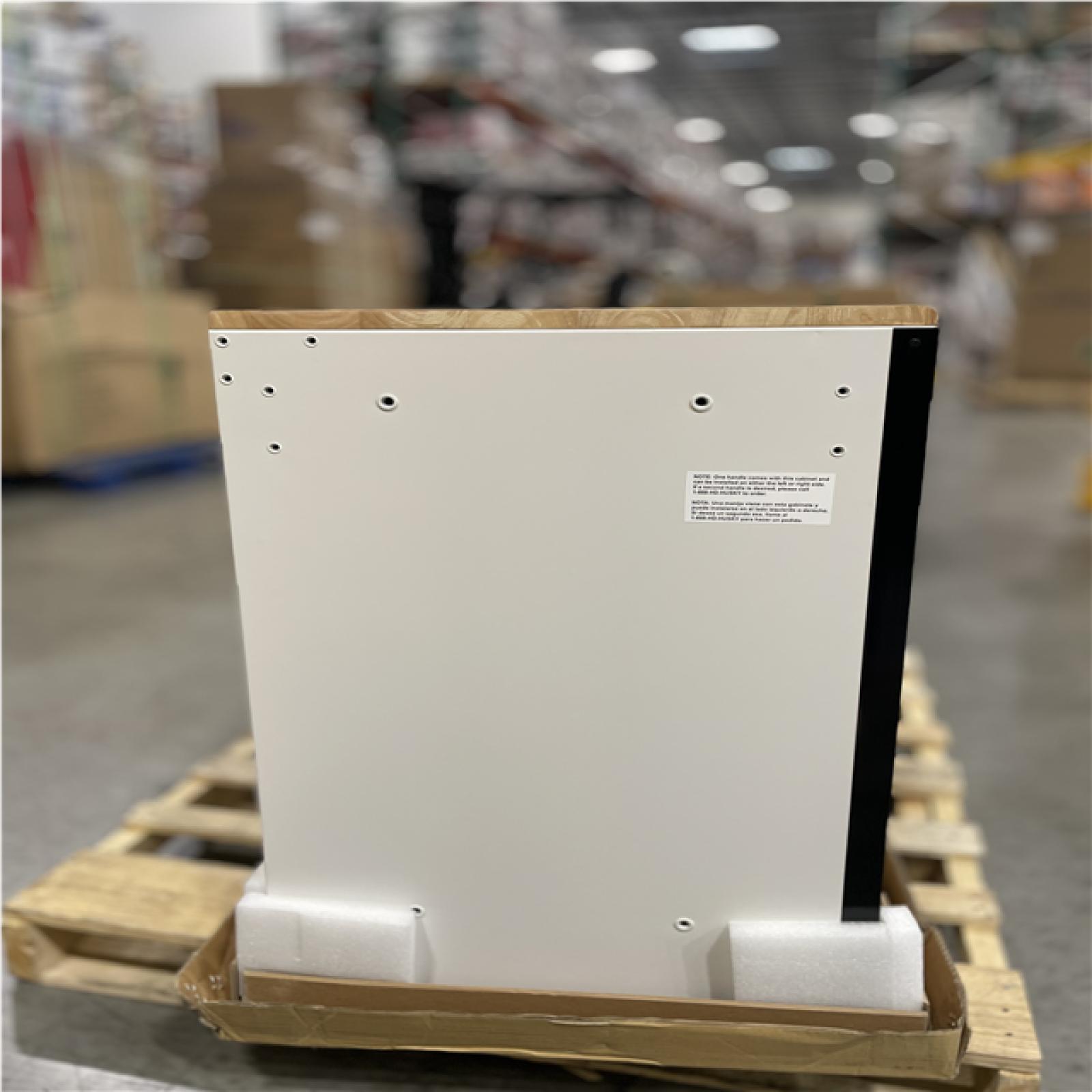 DALLAS LOCATION- AS-IS HUSKY Standard-Duty 52 in. W 10-Drawer Matte White/Carbon Fiber Trim/WoodTop Mobile Workbench Cabinet