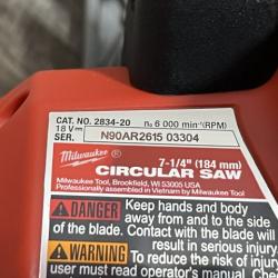 AS-IS Milwaukee FUEL 18V Lithium-Ion Brushless Cordless 7-1/4 in. Circular Saw (Tool-Only)
