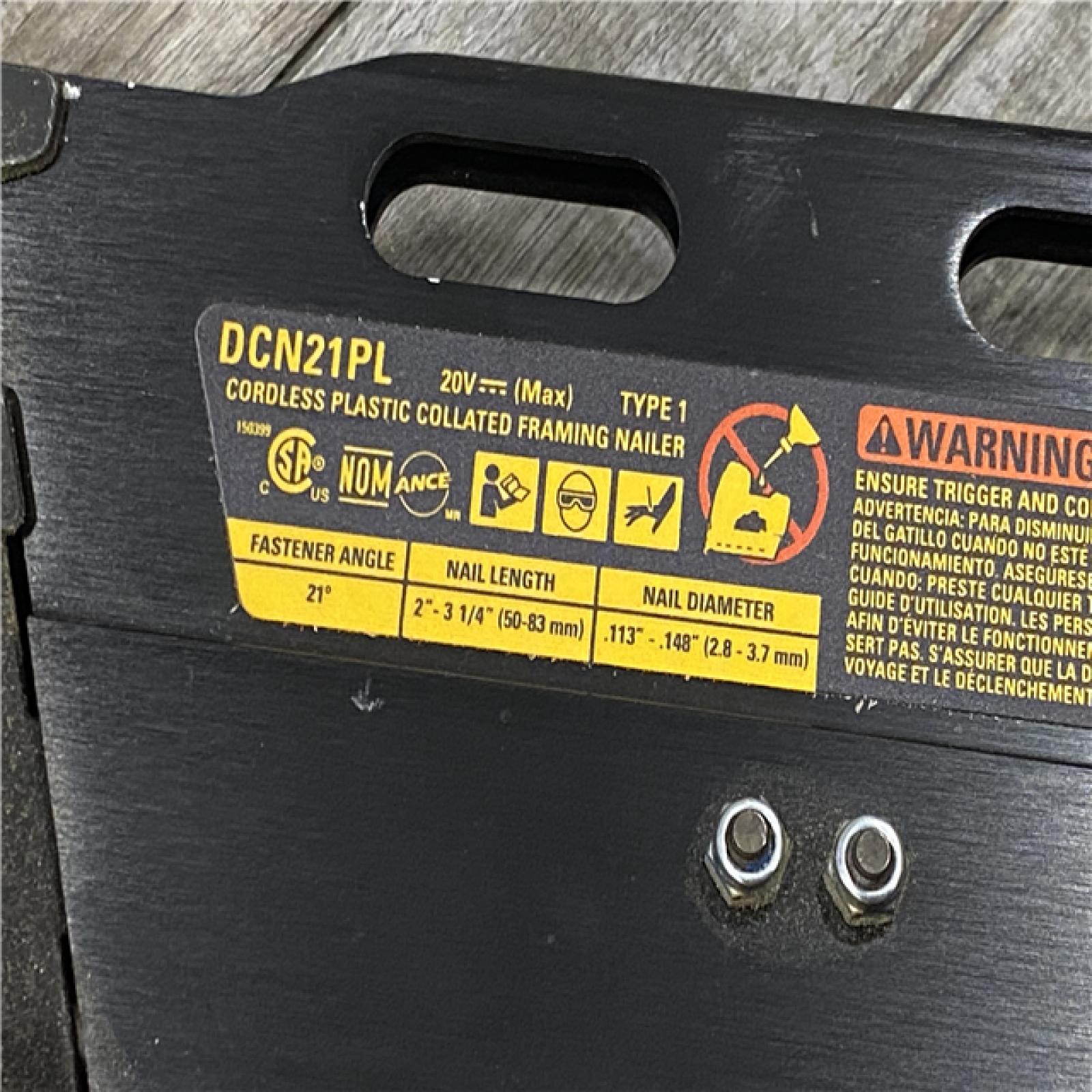 AS-IS DEWALT 20V MAX XR Lithium-Ion Electric Cordless Brushless 2-Speed 21° Plastic Collated Framing Nailer (Tool Only)