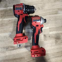 HOUSTON LOCATION - AS-IS M18 18-Volt Lithium-Ion Brushless Cordless Compact Hammer Drill/Impact Combo Kit (2-Tool) with (2) Batteries, Bag