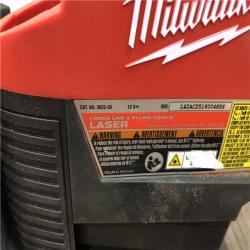 AS-IS Milwaukee 12-Volt Lithium-Ion Cordless Green 125 ft. Cross Line and Plumb Points Laser Level (Tool-Only)