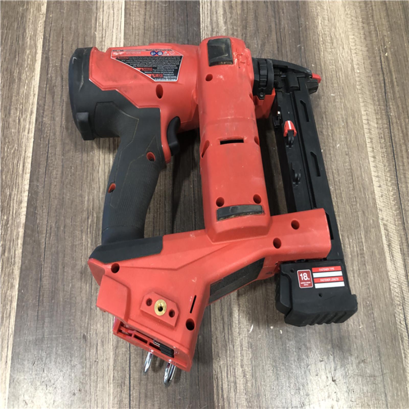 AS-IS Milwaukee  FUEL 18-Volt Lithium-Ion Brushless Cordless 18-Gauge 1/4 in. Narrow Crown Stapler (Tool-Only)