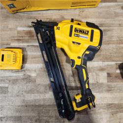 HOUSTON LOCATION - AS - IS DEWALT 20V MAX XR Lithium-Ion Cordless 2-1/2 in. 15-Gauge Finish Nailer Kit