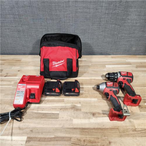 HOUSTON LOCATION - AS-IS Milwaukee  18V Lithium-Ion Cordless Drill Driver/Impact Driver Combo Kit
