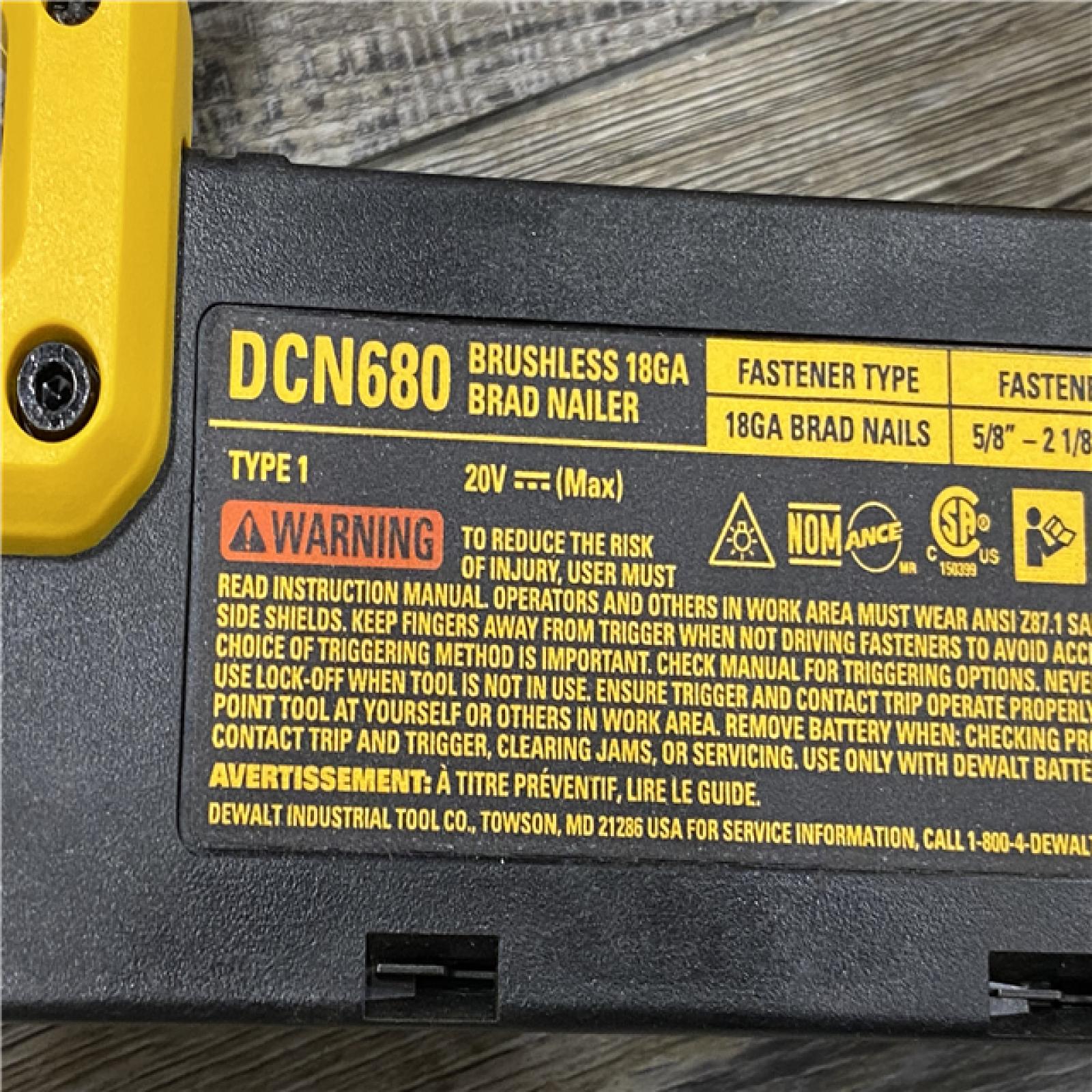 AS-IS DEWALT 20V MAX XR Lithium-Ion Electric Cordless 18-Gauge Brad Nailer (Tool Only)