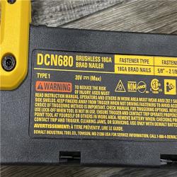 AS-IS DEWALT 20V MAX XR Lithium-Ion Electric Cordless 18-Gauge Brad Nailer (Tool Only)