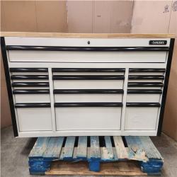 Phoenix Husky Tool Storage 61 in. W x 23 in. D Heavy Duty White Mobile Workbench Tool Chest