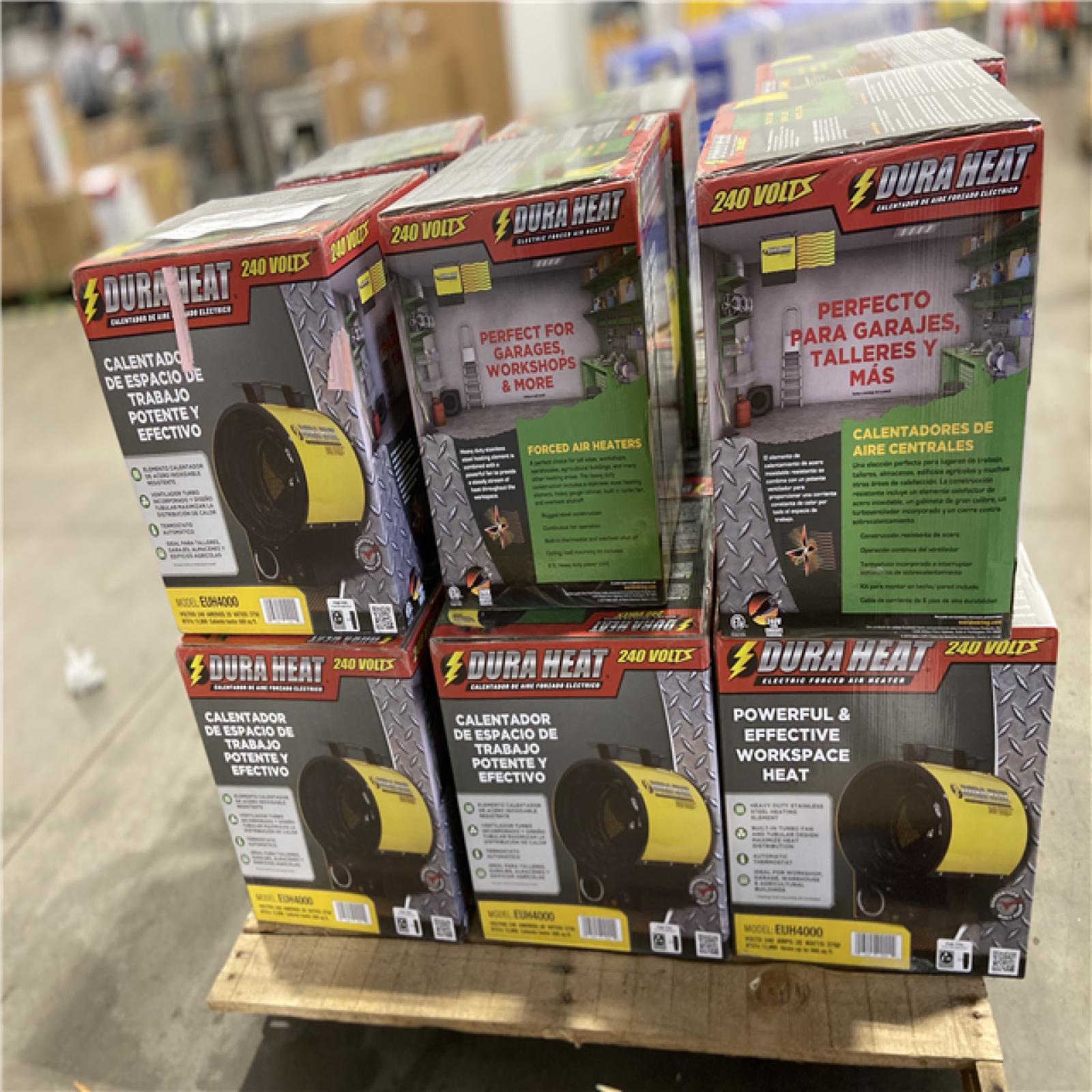 DALLAS LOCATION -  DuraHeat 3750 Watt  12 800 Btu  220 Volt Mountable Or Portable Electric Fan Forced Air Heater - 15 UNITS