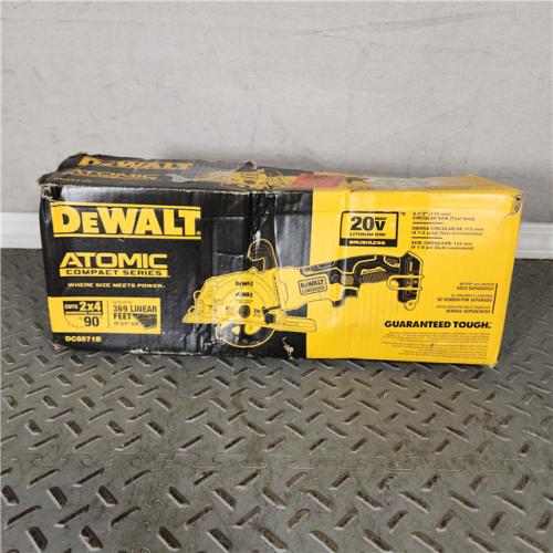 HOUSTON LOCATION - AS-IS DeWalt 20V MAX ATOMIC 4-1/2 in. Cordless Brushless Compact Circular Saw Tool Only - APPEARS IN GOOD CONDITION