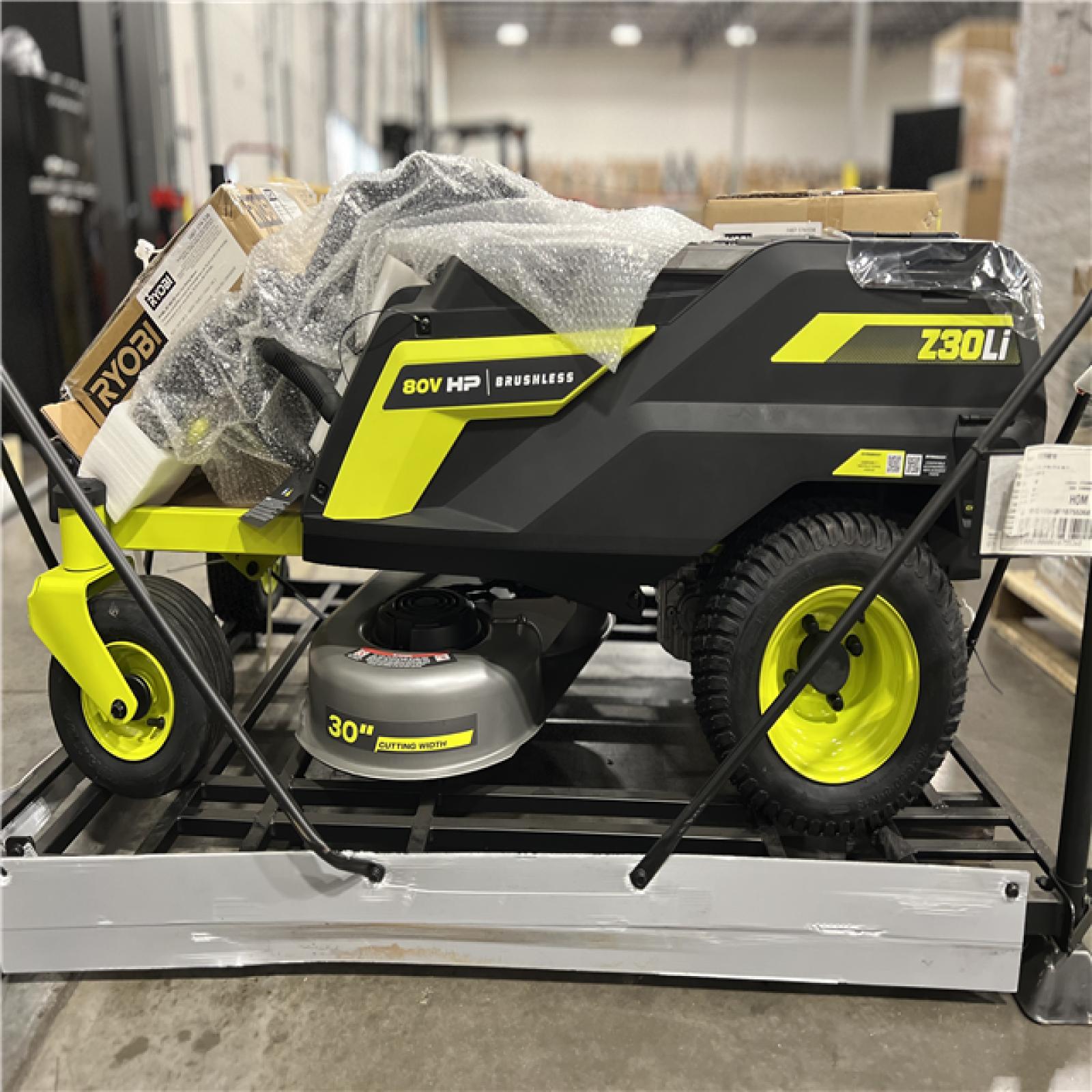 DALLAS LOCATION - RYOBI 80V HP Brushless 30 in. Battery Electric Cordless Zero Turn Riding Mower with (2) 80V 10 Ah Batteries and Charger