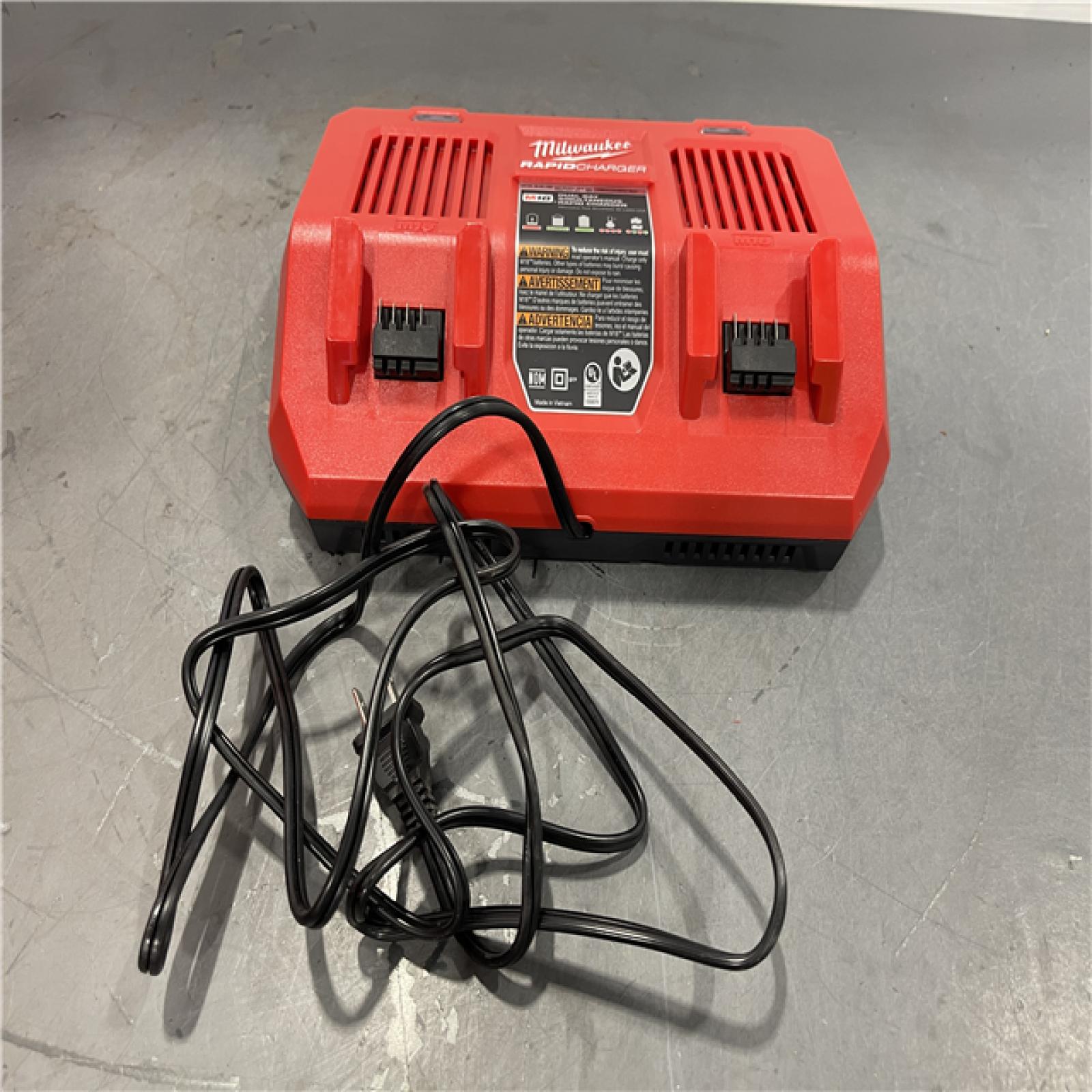 AS-IS - Milwaukee M18 18-Volt Lithium-Ion Dual Bay Rapid Battery Charger