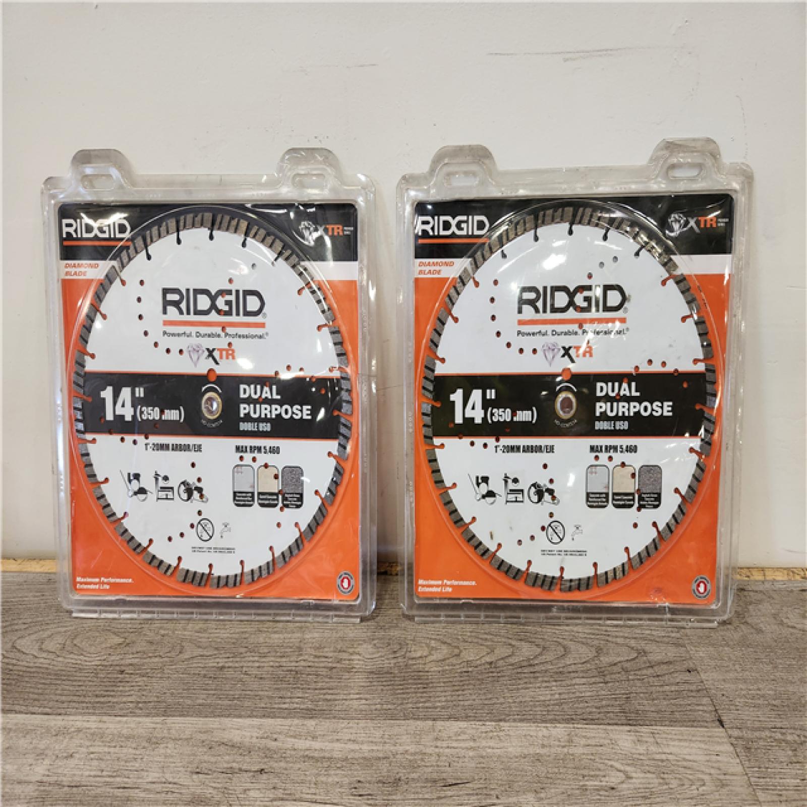 Phoenix Location RIDGID 14 in. Dual Purpose XTR Diamond Blade (2-Pack)