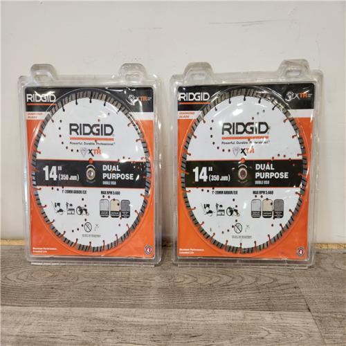 Phoenix Location RIDGID 14 in. Dual Purpose XTR Diamond Blade (2-Pack)
