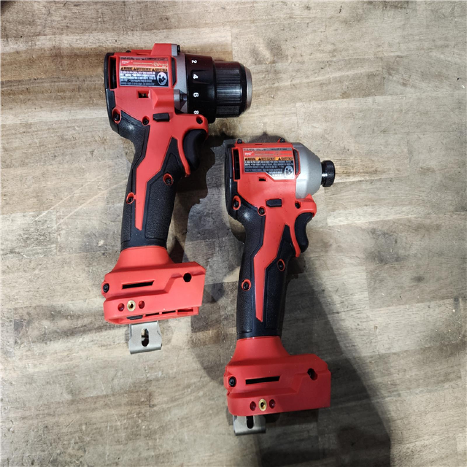 HOUSTON LOCATION - AS-IS Milwaukee M18 18V Lithium-Ion Brushless Cordless Compact Drill/Impact Combo Kit (2-Tool) W/(2) 2.0 Ah Batteries  Charger & Bag