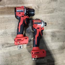HOUSTON LOCATION - AS-IS Milwaukee M18 18V Lithium-Ion Brushless Cordless Compact Drill/Impact Combo Kit (2-Tool) W/(2) 2.0 Ah Batteries  Charger & Bag