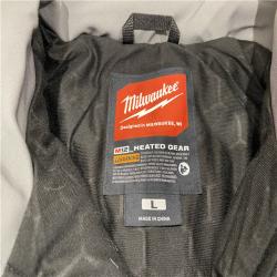 AS-IS Milwaukee Men's Large 12-Volt Lithium-Ion Cordless Tough Shell Gray Heated Jacket Kit
