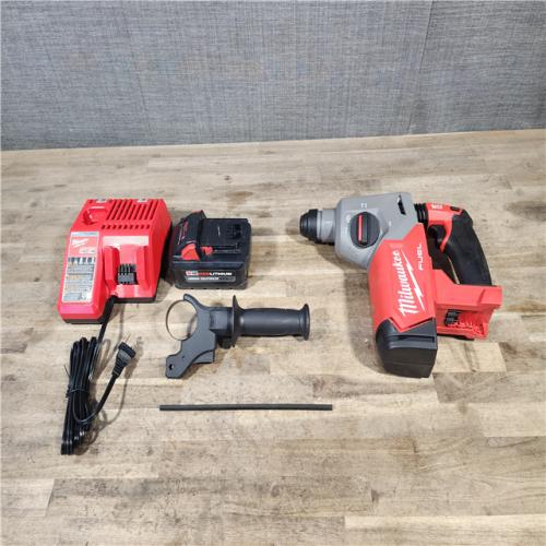 HOUSTON LOCATION - AS-IS Milwaukee M18 FUEL 18V Lithium-Ion Brushless Cordless 1 in. SDS-Plus Rotary Hammer W/ BATTERY & CHARGER