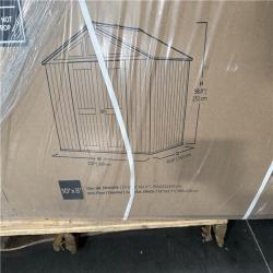 California AS-IS Keter Stronghold Shed (10x 15) Includes 3.5 ft. Extension Kit (Damage Boxes)