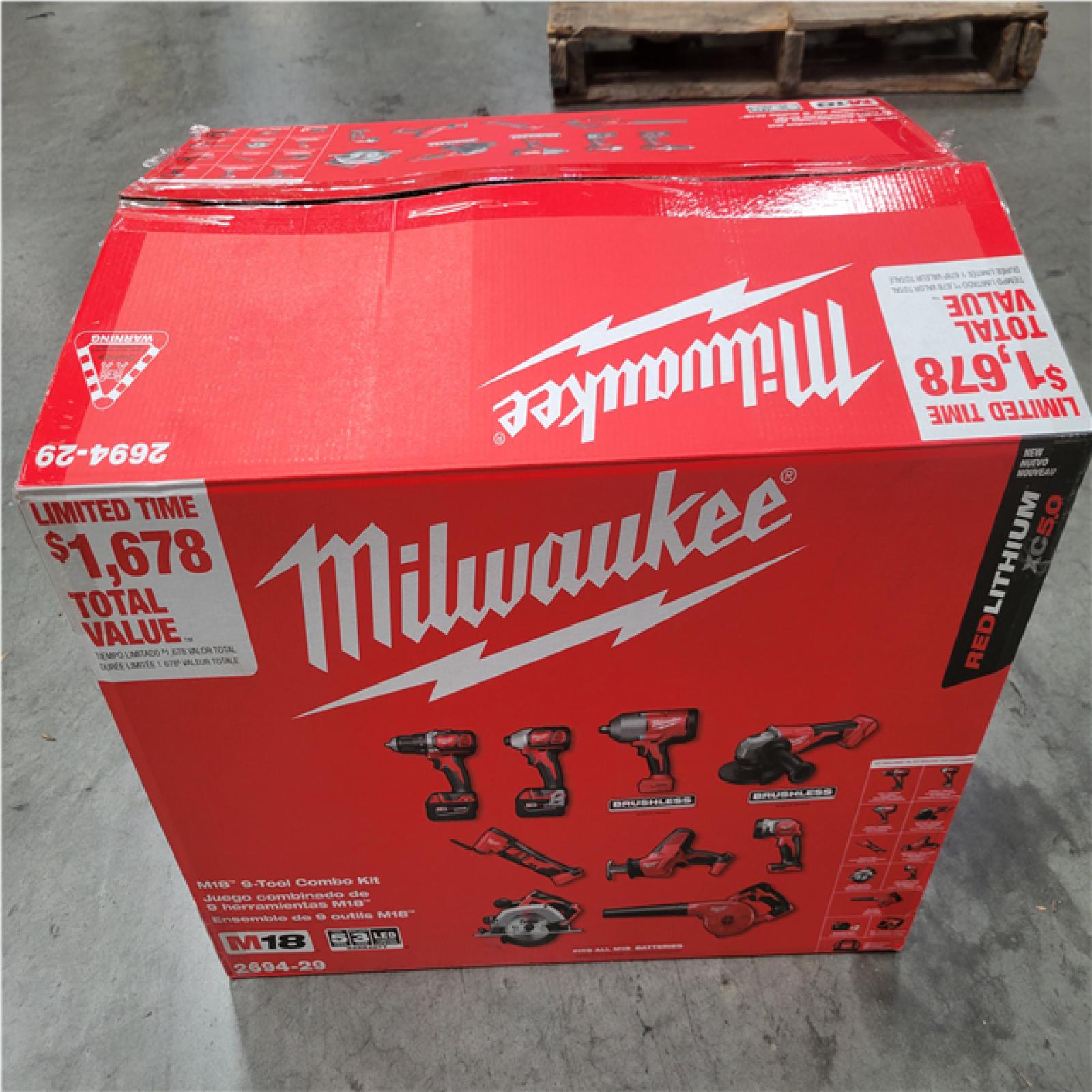 CALIFORNIA NEW MILWAUKEE M18 9-TOOL COMBO KIT