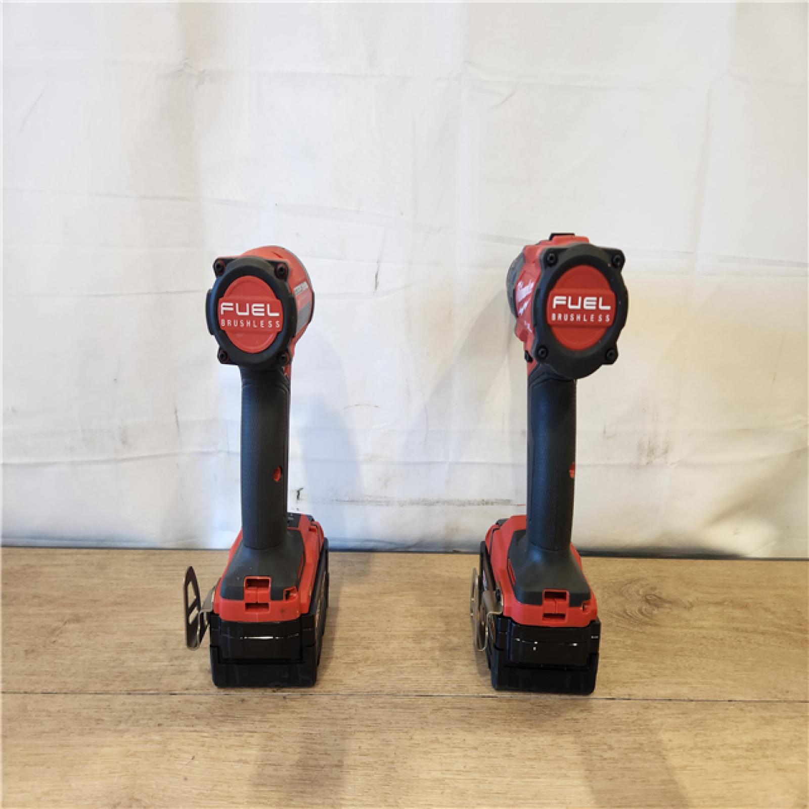 AS-IS- Milwaukee FUEL 18V Lithium-Ion Brushless Cordless Hammer Drill and Impact Driver Combo Kit