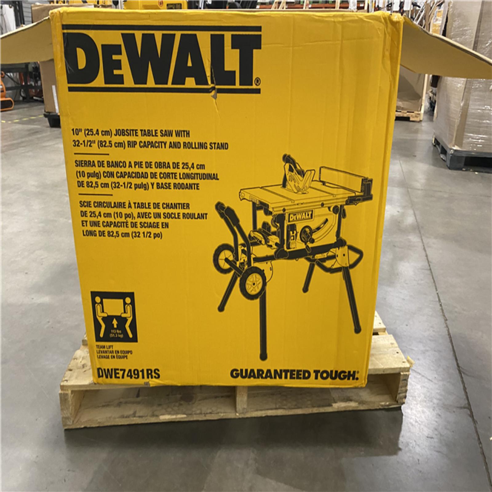 As-Is -DEWALT 10 in. 15 Amp 120V Site-Pro Compact Jobsite Table Saw