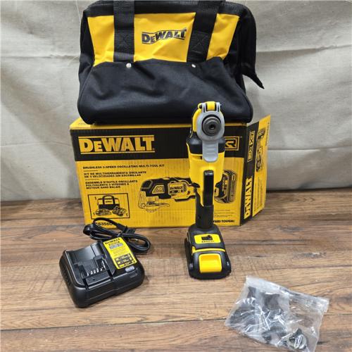 AS-IS DEWALT Cordless Brushless 3-Speed Oscillating Multi Tool with (1) 20V 1.5Ah Battery and Charger