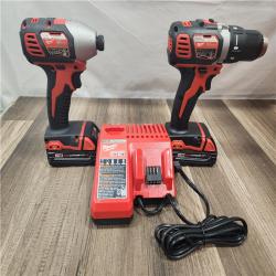 AS-IS- Milwaukee 18V Cordless Brushed 2-Tool Drill/Driver and Impact Driver Kit