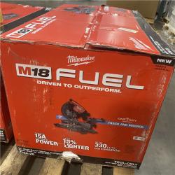 As-Is- Milwaukee M18 FUEL Brushless Cordless 12 in. Dual Bevel Sliding Compound Miter Saw (Tool Only)