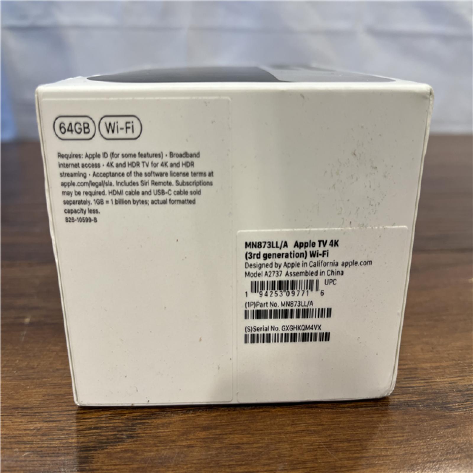 New! Apple TV 4K WiFi with 64GB Storage