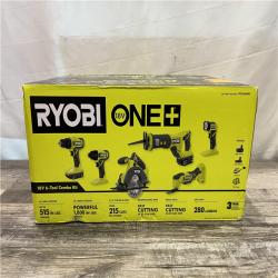 NEW - RYOBI ONE+ 18V Cordless 6-Tool Combo Kit